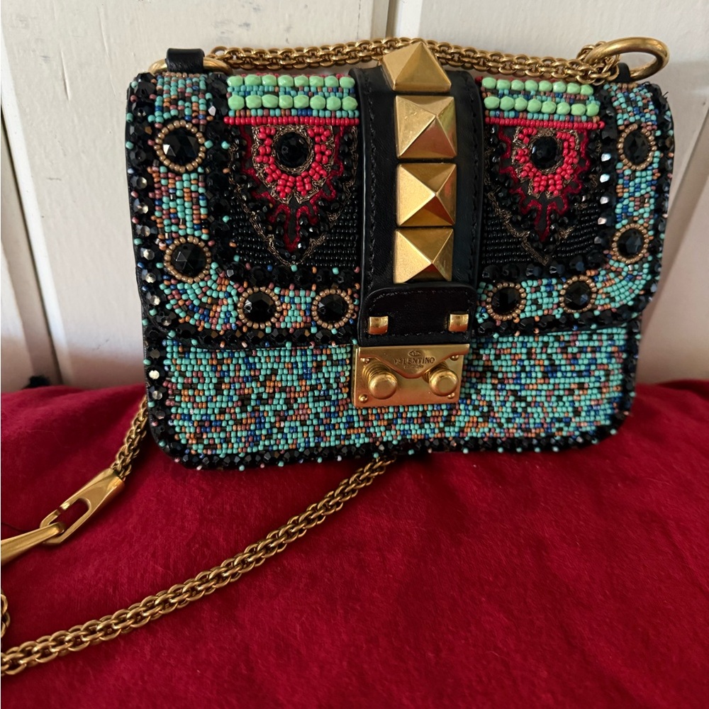 Valentino Garavani Glam Lock Beaded Rockstud Mini Bag – Rare - Picture 3 of 13